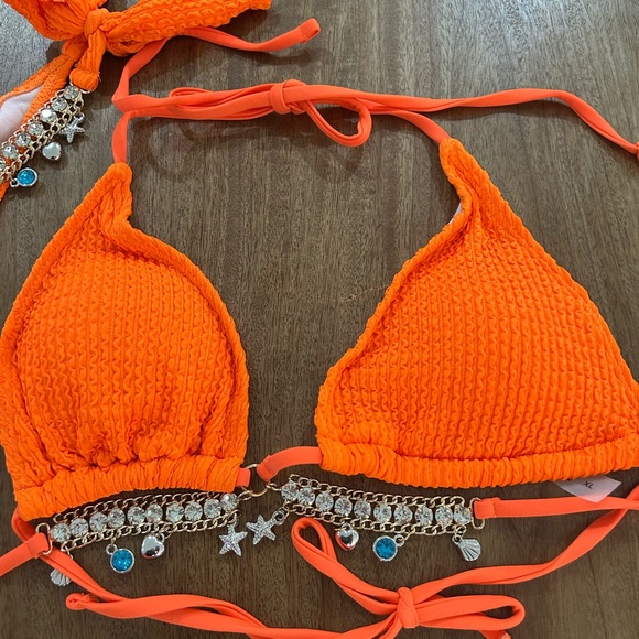 SHEIN Bright Orange Bikini Set - Picture 7 of 12